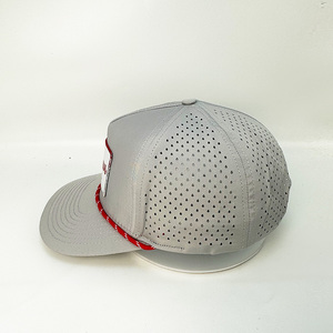 Gorras de golf impermeables de poliéster de 5 paneles al por mayor, gorras de béisbol Oxford con bordado personalizado de leopardo y cordón, que no se decoloran - Product Image 4