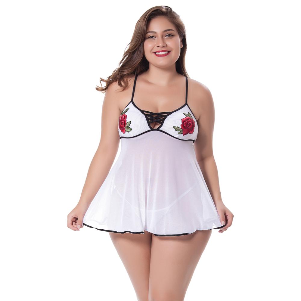 Lencería sexy de talla grande para mujeres gorditas, conjuntos de