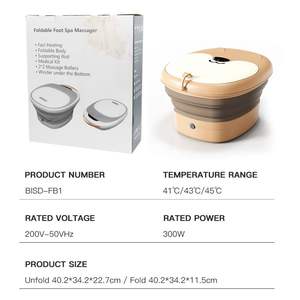 Rodillos de masaje automáticos con calefacción por vibración plegable, masajeador eléctrico de baño de pies, desintoxicación iónica, máquina de Spa para pies - Product Image 6