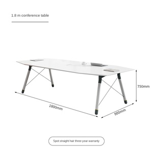 Kurumsal Ofislerde Yönetici Takım Toplantıları için Kablo Yönetimli <span class=keywords><strong>Modern</strong></span> Tasarım Konferans Masası - Product Image 6