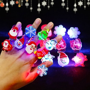 Bagues lumineuses clignotantes d'origine, cadeaux de fête Neno, bagues LED en plastique pour enfants et adultes, cadeaux de Noël - Product Image 1