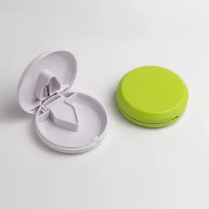 Round Cutter Dispenser Medicine Organizer Tablets Travel Pill Case With Seal Division Medicine Grinding Splitter Medicine