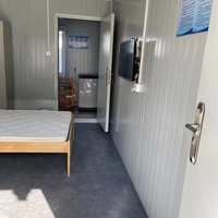 Casa Contenedor Modular de Panel Sándwich de Acero de 20 pies, de Instalación Rápida, Portátil, Desmontable, Resistente al Fuego y al Viento, para Hotel o Uso Rural