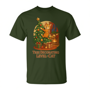 T-shirt vintage pour la décoration de l'arbre de Noël avec un chat - Product Image 2