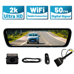 Specchietto Retrovisore con Dash Cam 9.35 Pollici, ADAS e BSD, WiFi, Telecamera Anteriore 2K e Posteriore 1080P per Xiaomi BYD Ti7 Denza BMW - Product Image 1
