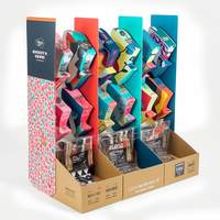 Support d'affichage en carton pour chaussettes, présentoir de comptoir, présentoir de leader, certifié ISO9001, vente en gros d'usine