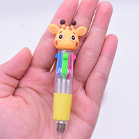 Embouts de stylo en PVC souple moulés en 3D personnalisés, avec logo de dessin animé, pour stylos d'étudiant, fournis par l'usine
