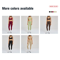 Vêtements de sport personnalisés en gros, vêtements de sport actifs, vêtements de sport grande taille, vêtements de sport sans couture, leggings et ensembles de soutien-gorge de yoga pour femmes