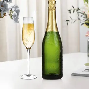 Champagne Fluiten, Rand Champagne Glas Set Van 6 - Modern & Elegant Voor Vrouwen, Mannen, Bruiloft, Verjaardag, Kerst, Verjaardag