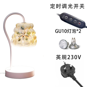 <b>Modern</b> Ceramic Flower Shade Table Lamp Touch Control LED Warm <b>White</b> Light Flexible Neck Decorative Bedroom <b>Desk</b> Lamp - Product Image 6
