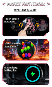 Badge numérique intelligent avec écran HD, badge électronique pour photos GIF, vidéos, musique et jeux interactifs - Product Image 6
