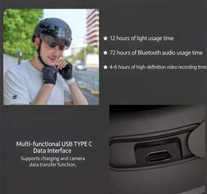 Casque de vélo intelligent avec caméra et audio, casque de sport haute définition, casque de route de style urbain avec caméra pour adultes - Product Image 3