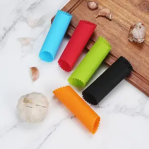 Rolo fácil para descascar alho, descascador de silicone para descascar alho, tubo antiderrapante para utensílios de cozinha úteis