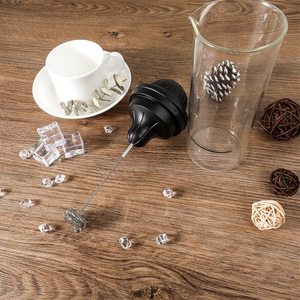 Mousseur à lait en verre Machine à café en <span class=keywords><strong>mousse</strong></span> automatique Batteur à oeufs Mousseur à lait Fouet à café portable - Product Image 6