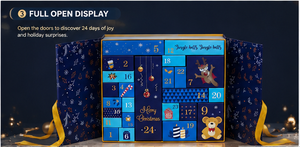 Boîte de calendrier de l'avent personnalisée de luxe, emballage cadeau de Noël, carton rigide avec dorure à chaud, fabricant OEM - Product Image 5