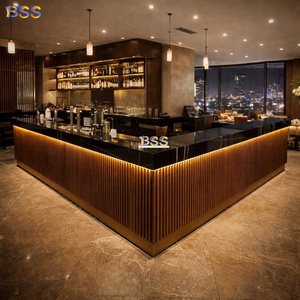 Comptoir de <span class=keywords><strong>bar</strong></span> en forme de L pour club, commerce, intérieur moderne, café, design de comptoir, meilleur comptoir de <span class=keywords><strong>bar</strong></span> en marbre noir pour hôtel, restaurant - Product Image 1
