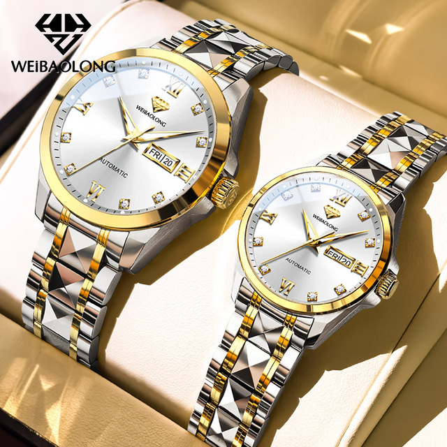 WEIBAOLONG 3803 Oem Custom Japanese Movement Stainless Steel  Tungsten Steel Gold Automatic Waterproof Luminous Mechanical Watch