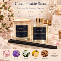 AIKUN Fabricant – Ensemble diffuseur à bâtonnets en fibre pour huiles essentielles, avec logo personnalisé flexible et emballage écologique rechargeable