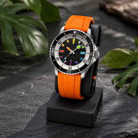 Montre chronographe à quartz de luxe pour homme, style sport racing, cadran panda, boîtier en plastique, bracelet en silicone, résistante à l'eau, 24 heures