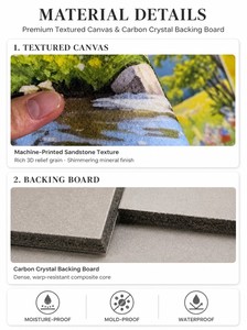 <span class=keywords><strong>Stampa</strong></span> UV su Tela di Lusso con Texture Arenaria, Paesaggio Naturale Pronto da Appendere, Decorazione Artistica per Ufficio e Reception - Product Image 5