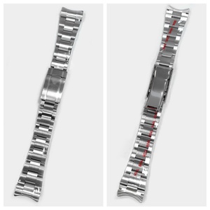 Bracelet de montre en acier inoxydable massif Oy-ster de 21 mm, extrémité incurvée pour montre de 41 mm 124300 - Product Image 1