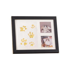 Cadre photo souvenir pour animaux de compagnie Kit d'<span class=keywords><strong>empreinte</strong></span> d'<span class=keywords><strong>argile</strong></span> commémorative pour chiens et chats Conseil composite Cadres photo commémoratifs pour animaux de compagnie - Product Image 2