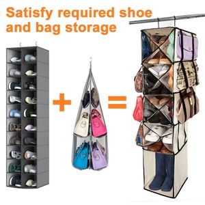 Multifunctional All-in-one Wardrobe <b>Shoe</b> Bag Clothes Hanging Storage - Product Image 2