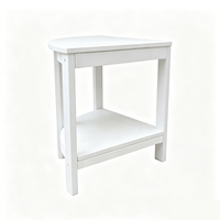 Table d'appoint compacte en plastique imitation bois, mobilier d'extérieur en plastique imitation bois, table d'appoint imperméable pour balcon, cour et terrasse