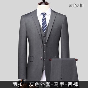 Nuovo Completo Professionale da Uomo 2026: Giacca e Pantaloni Formali a Due Bottoni in Nero, Blu Navy e <span class=keywords><strong>Grigio</strong></span> - Product Image 4