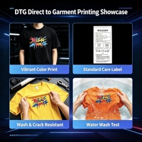 Imprimante textile directe DTG avec circulation d'encre blanche pour t-shirts de couleur foncée et claire