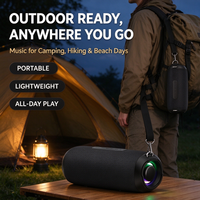 Haut-parleur sans fil 40W IPX6, autonomie 24h, batterie 5200mAh, BT5.3, lumière RGB, pour extérieur, fête, vélo, sport