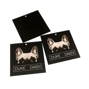 Etiquetas de papel con forma cuadrada troquelada para mascotas, estampado personalizado, bonito perro, animales, 400GSM, accesorios para mascotas