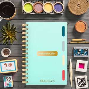 थोक बी 6 रंगीन दिल के आकार के चमड़े के कवर सर्पिल बाध्यकारी बजट बाइंडर नोटबुक लॉक और कुंजी के साथ - Product Image 4