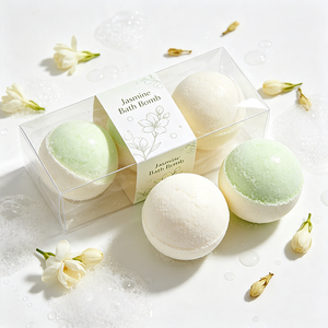 Bombe de bain au jasmin naturel, parfum longue durée, hydratante pour la peau, relaxante, boule de bain moussante <span class=keywords><strong>SPA</strong></span> - Product Image 3