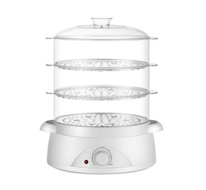 Vaporiera Elettrica Trasparente Multifunzione Domestica Piccola a Più Strati Grande Capacità con Controllo Meccanico 600W <span class=keywords><strong>Terza</strong></span> Generazione - Product Image 1