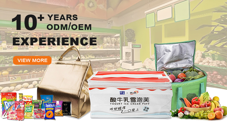Portable Lunch Oversized Outdoor Cooler Bag, Extra Large Heavy Duty Custom Reusable Tote Food Delivery Bag