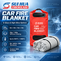 Couverture anti-incendie pour voiture 550-1100 ° Couverture réutilisable résistante à la chaleur pour la sécurité des véhicules électriques et des véhicules en général