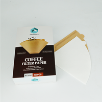 Filtres à café en papier coniques non toxiques, blanchis/blancs naturels, taille standard, pour 2 à 4 personnes, pour la préparation quotidienne du café à la maison.