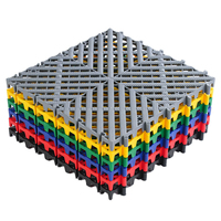 Dalles de sol en plastique emboîtables, rigides, modulaires, colorées, pratiques pour atelier, garage, et atelier de detailing automobile