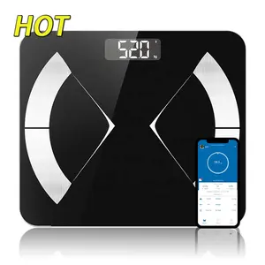 Welland Trending Smart Body Fat Scale Fashionable Tempered Glass Indicator Weight Scale with App