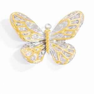 Breloque en acier inoxydable pour la fabrication de bijoux, zircon, or 18 carats, couleurs mélangées, marguerite, œil, papillon, coquillage, cœur bombé, pendentif - Product Image 3