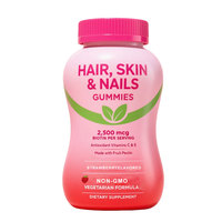 Supplément de collagène gommeux pour la croissance des cheveux blanchissant la peau OEM avec biotine et vitamine C E pour les cheveux, la peau et les ongles des femmes