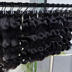 <b>Body</b> <b>Wave</b> Virgin Human Hair Bundles Soft Full Texture Cuticle Aligned Shiny Smooth Vietnam Style Natural Color Machine Hair - Product Image 4