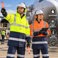 Veste de travail haute visibilité durable et réfléchissante, imperméable, résistante au froid, pour mineurs et travailleurs industriels