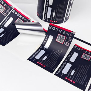 Logotipo De Impressão Personalizada Folha Adesiva Etiqueta De Segurança Retangular De Prata Personalizada Etiqueta Elétrica Logotipo Caso Do Computador Etiqueta De Bateria - Product Image 1