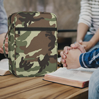 Sac de transport portable en tissu Oxford imperméable pour Bible, avec poignée et poche zippée, étui pour Écritures, personnalisation du logo possible