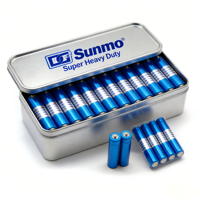 Pilas AAA R6p de Zinc-Carbón de Alta Calidad con Logotipo Personalizado de Fábrica, 1.5v R6 UM3, Pilas Secas de Alta Resistencia