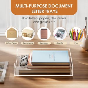 Thiết kế hiện đại Acrylic nhôm thư Khay bàn tổ chức HQ-PMMA văn phòng sử dụng giấy Tạp Chí/Thư mục/máy tính xách tay Holders - Product Image 6