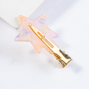 5.2 cm Acrylic boby Clip năm cánh sao tóc Claw Clip không có dấu vết trang điểm tóc Clip OEM - Product Image 5