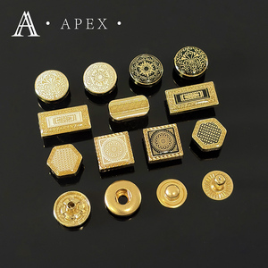 Nút Apex Nhà Máy Tùy Chỉnh 10Mm 12Mm Kẽm Hợp Kim Logo Thương Hiệu Mô Hình Nút Vàng Chất Lượng Cao Quần Áo Thobe Kim Loại Snap Nút - Product Image 5